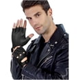 thumbnail image 1 of Jtbuh XLY Men Fingerless Gloves Driving Leather Cycling Half Finger Motorcycle Unlined Gloves for Cycling, 1 of 7