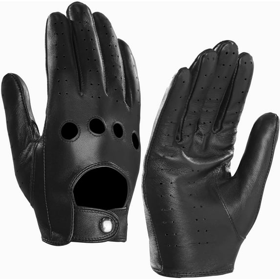 Jtbuh XLY Mens Touchscreen Unlined Leather Driving Gloves