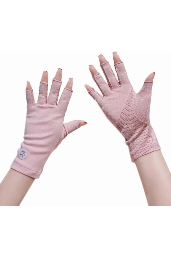 Summer Thin Sunblock Gloves Women UV Protection Sun Gloves Non-slip Driving Sunscreen Glove