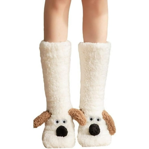 Jtbuh XLY Thick coral fleece socks for children to keep warm in winter, add fleece for postpartum sleep, home floor socks for adults