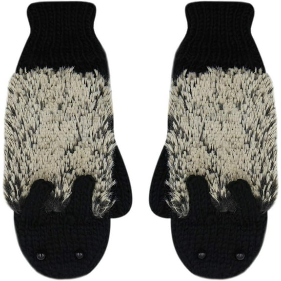 Jtbuh XLY Women Girls Knitted Winter Gloves Cute Hedgehog Mittens Windproof Warm Gloves