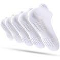thumbnail image 1 of Jtbuh XLY Women's Ankle Athletic Running Socks, Anti-Blister Cotton Cushioned Wicking Socks (5 Pairs), 1 of 7