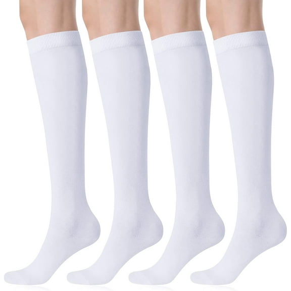 Jtbuh XLY Women's Knee High Socks Outdoor Sport Athletic Socks Casual Stripe Tube Socks 1-4 Pack