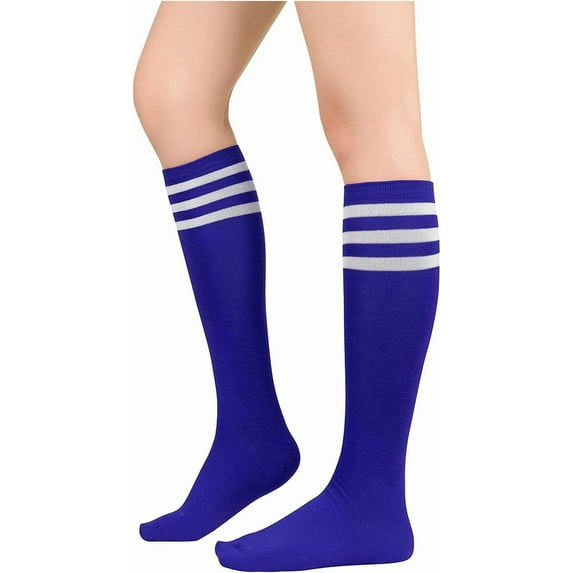 Jtbuh XLY Women's Knee High Socks Stripe Athletic Tube Outdoor Sport Socks Thigh High Stockings