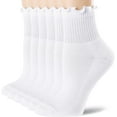 thumbnail image 1 of Jtbuh XLY Women's Ruffle Athletic Socks,Cotton Cushioned Ankle Socks,Cute Running Tennis Cycling Frilly Crew Sock for Girls, 1 of 8