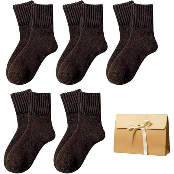 Jtbuh XLY Womens Solid Mid-Calf Socks, Casual Soft Comfy Warm Socks for Fall & Winter, Women's Socks for Daily Wear