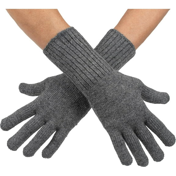 Jtbuh XLY Wool Knit Gloves - Made in the USA - Super Soft Merino Wool - Small