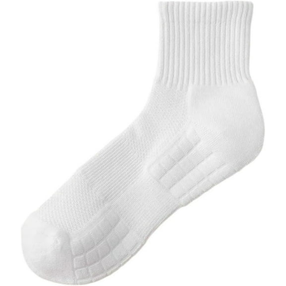 Jtbuh XLY socks Socks Cotton Deodorant Winter Towel Bottom with Velvet Mid-tube White Stockings Thickened white socks