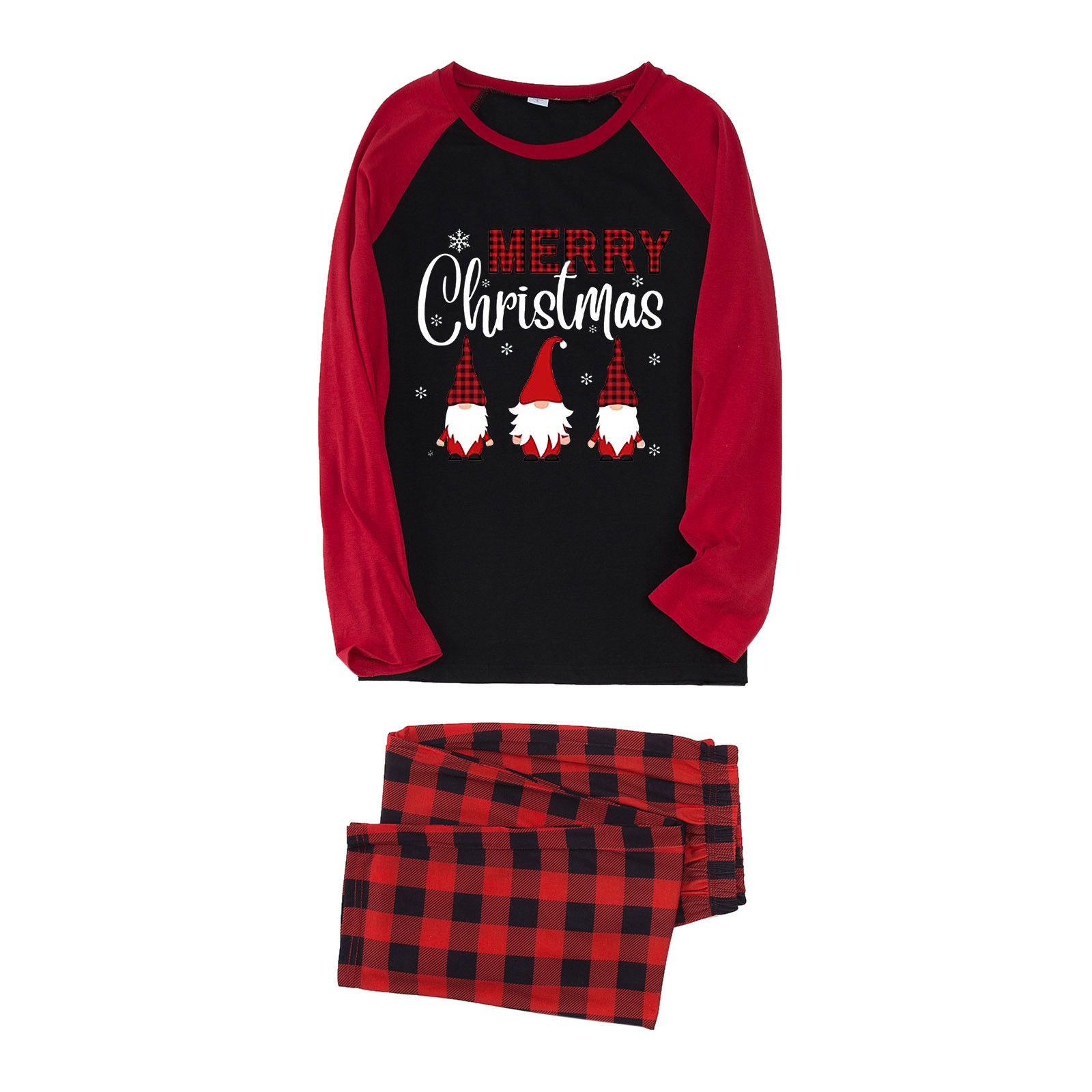 Jtckarpu 2023 Christmas Family Set Printed letters Men'S Pajamas Velvet