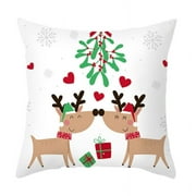 Jtckarpu Christmas Decorations Outdoor Yard Merry Christmas Christmas Snowman Leather Pillow Case
