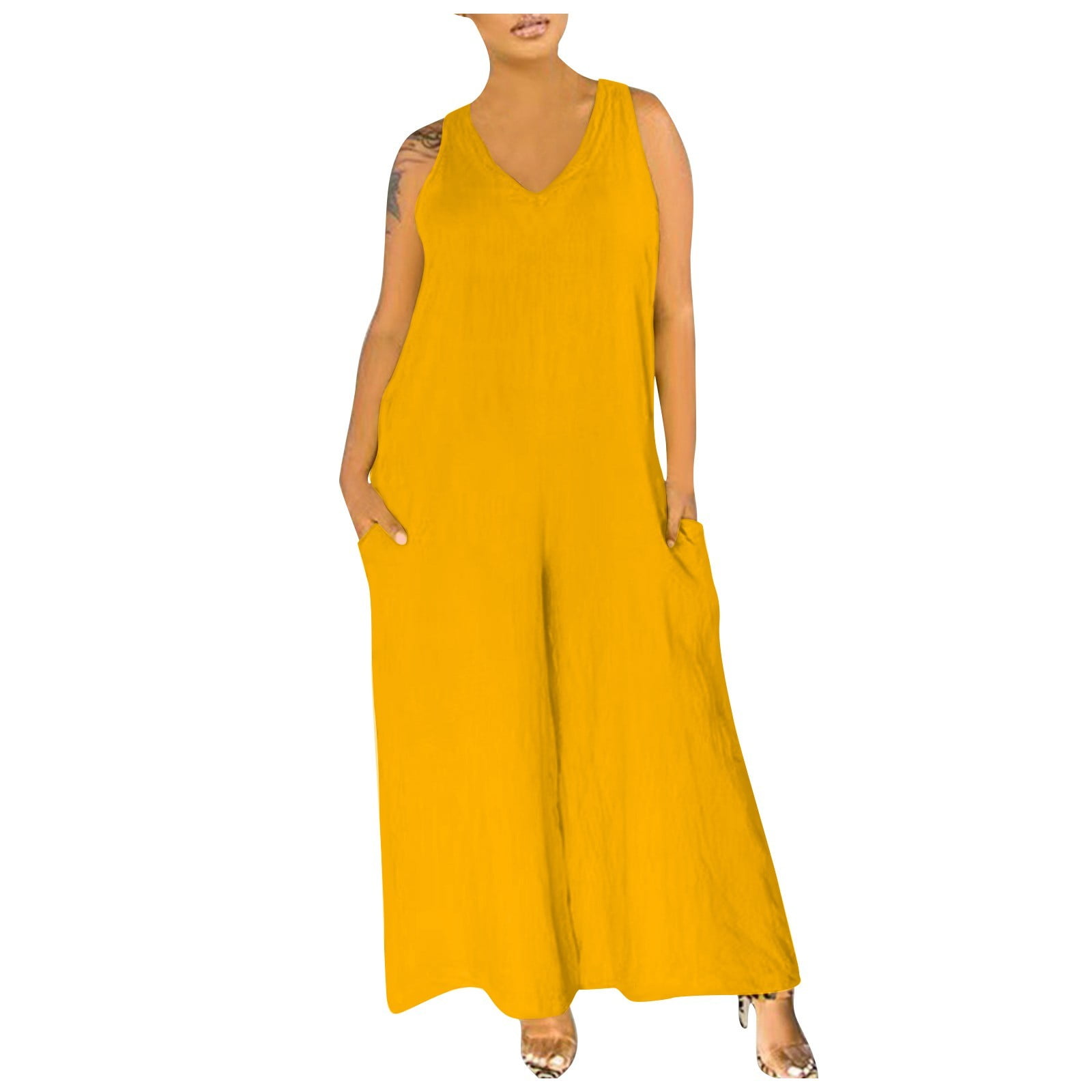 Jtckarpu Jumpsuit Baggy Jumpsuits for Women Sleevelessfashion Clothes