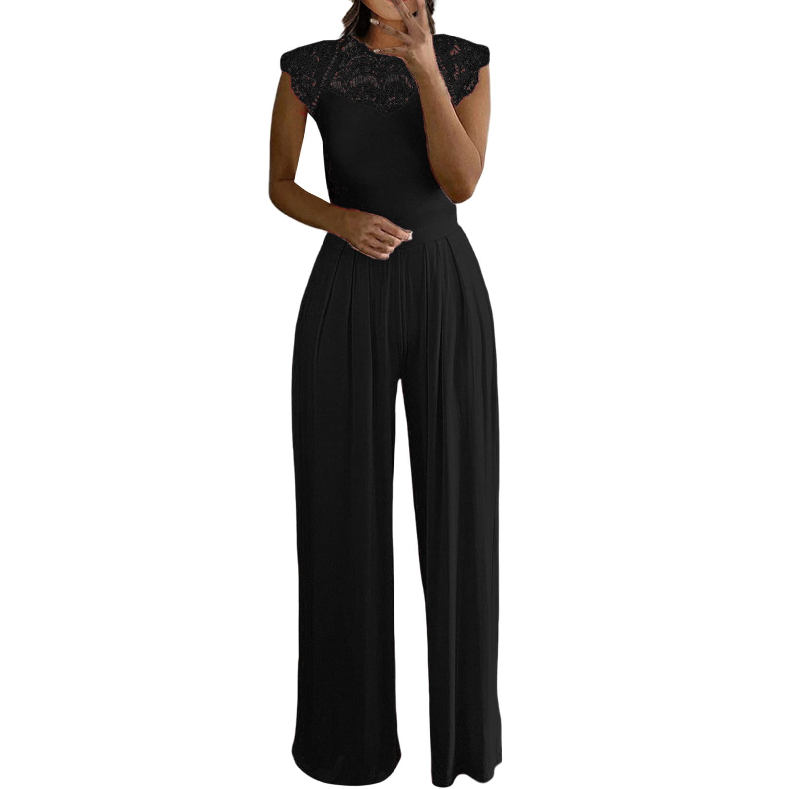Jtckarpu Jumpsuit Baggy Jumpsuits for Women Solid Colorfashion Clothes