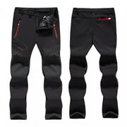 Jtckarpu Men's Ski Pants , Winter Windproof Waterproof Insulated Snow Pant Thick Fleece Lined Hiking Mountain Softshell