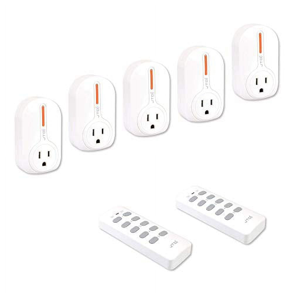 Jtd 5 Pack Remote Control Outlet Switch 3Rd Generation Energy Saving
