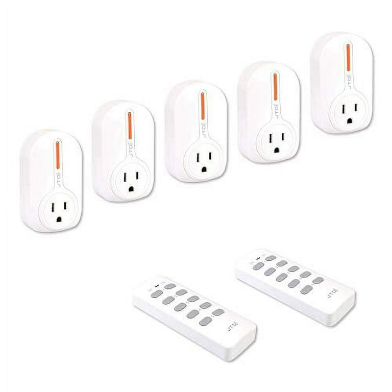 BN-LINK Wireless Remote Control Outlet Plugs with 2 remotes and 5 sockets  Indoor