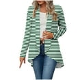thumbnail image 1 of Jtjvou Casual Loose Lightweight Cardigan for Women Plus Siz High Low Hem Soft Thin Cardigans Tops Open Front Breathable Cover Ups Dusters Trendy Long Sleeve Green XXL, 1 of 7