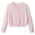 thumbnail image 1 of Jtjvou Girls Fashion Fall Clothes Cozy Sweater Bolero Shrug Lightweight Cardigan for Kids Spring Cropped Jacket Open Front Casual Loose Long Sleeve Pink 5 Years, 1 of 7