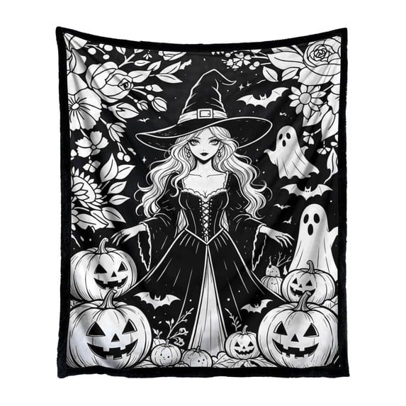 JuDWoC Halloween DIY Coloring Blanket Soft Flannel Fleece Blanket Zodiac Constellation Halloween Blanket Colorable Throw Blanket Gifts for Couch Sofa Bed 59.1*51.2in