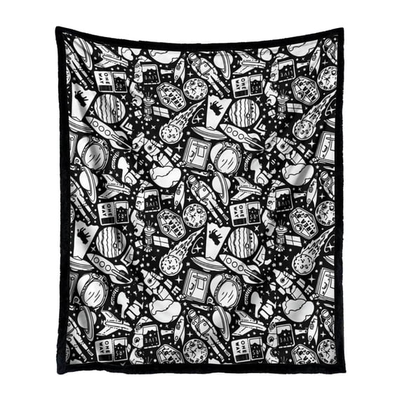 JuDWoC Halloween DIY Coloring Blanket Soft Flannel Fleece Blanket Zodiac Constellation Halloween Blanket Colorable Throw Blanket Gifts for Couch Sofa Bed 59.1*51.2in