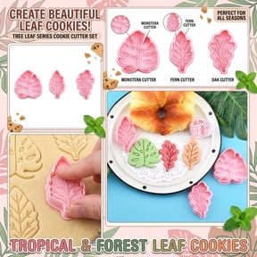 JuDWoC Leaf Series Baking Mold Single Cutter 2.4 Inch 3D Foliage Biscuit Stamp Realistic DIY Maple Fern Embossing Plunger 1PC Food Grade Pastry Presser Tool for Dough Chocolate Confectionery