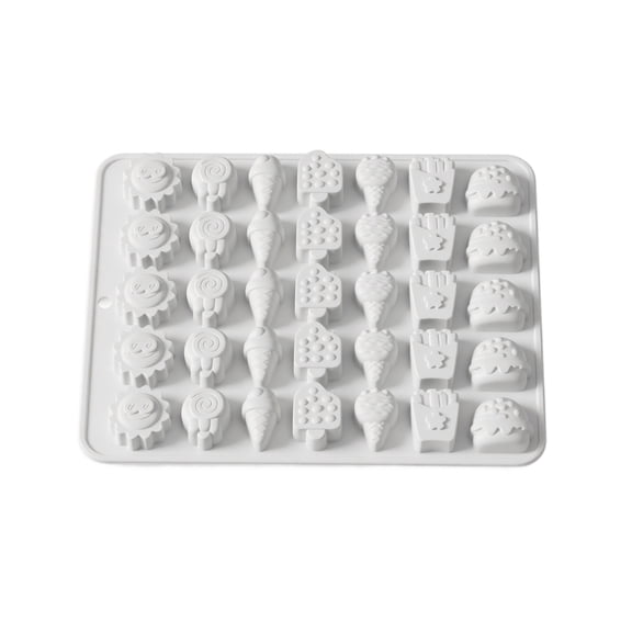 JuDWoC Multi Cavity Fudge Silicone Mold 7 Inch Flexible Candy Pan 1PC Food Grade Non Stick Chocolate Casting Form Reusable DIY Pastry Base for Handmade Soap Jelly Biscuit Baking
