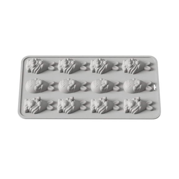 JuDWoC Nordic Gnome Silicone Mold 7.87 Inch Bunny Character Pan 1PC Food Grade Non Stick Chocolate Casting Form Reusable Detailed Holiday Tray for Handmade Soap Candy Pudding Fudge