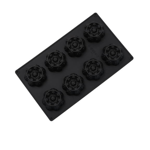 JuDWoC Pinecone Silicone Mold 8 Cavity Autumn Mousse Pan 11 Inch Food Grade Non Stick Holiday Pudding Form Reusable Detailed Woodland Base for Handmade Soap Candy Chocolate