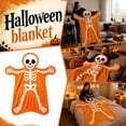 thumbnail image 1 of JuDWoC Skeleton Blanket Halloween Throw Blanket Soft Flannel Fleece Blanket Novelty Orange Skeleton Contour Blanket Halloween Decor, Weighted Blanket for Couch Sofa Decor 39.3*29.5in, 1 of 9