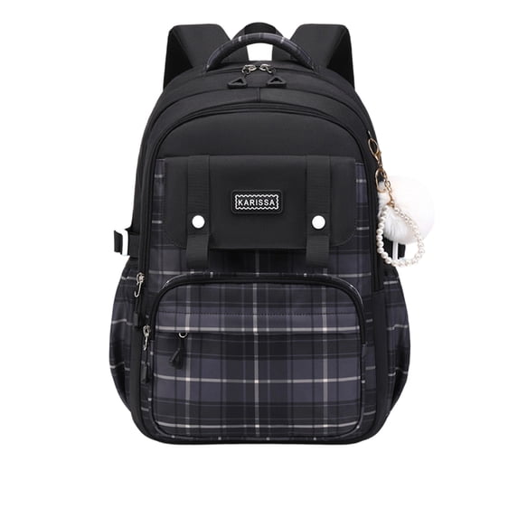 JuDWoC Travel Laptop Backpack Bookbag for Travel Plaid Pattern Multi Pocket Storage Lightweight Water Resistant Rucksack Casual Everyday Storage Daypack Laptop Pack 16.2in