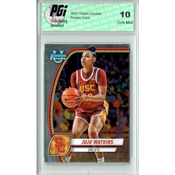 JuJu Watkins 2025 Bowman Draft Chrome #37 USC Rookie Card PGI 10