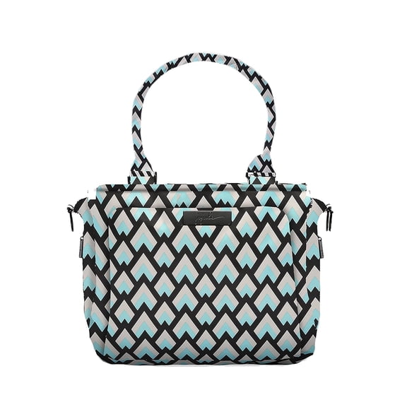 JuJuBe Be Classy Structured Multi-Functional Diaper Bag/Purse, Onyx Collection - Black Diamond