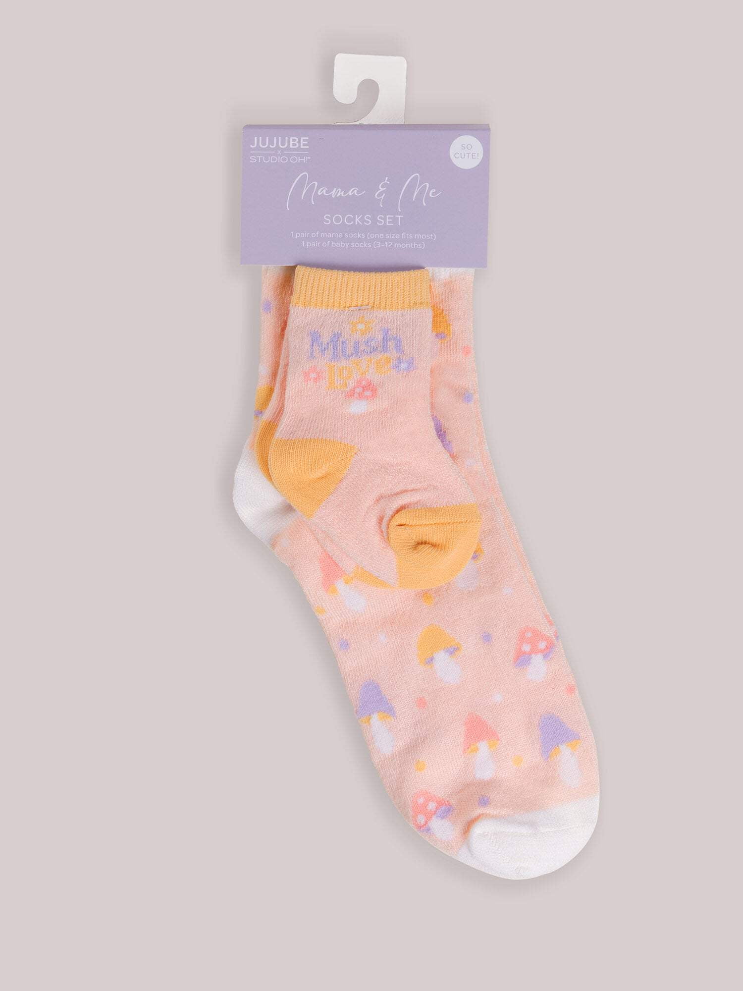 JuJuBe x Studio Oh! Mama Me Matching Socks Set Mushy Love