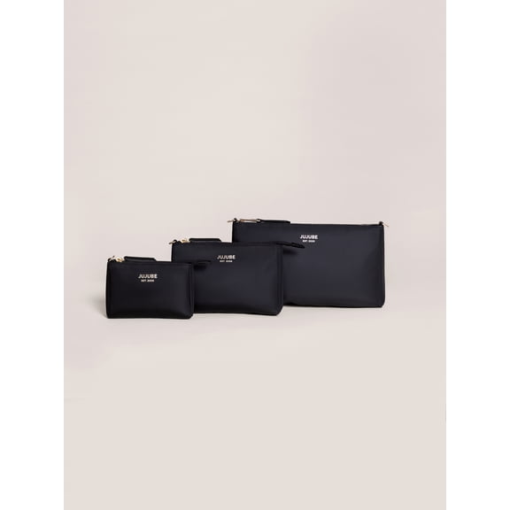 JuJuBe Signature 3-Piece Pouch Clutch Purse Set - Black