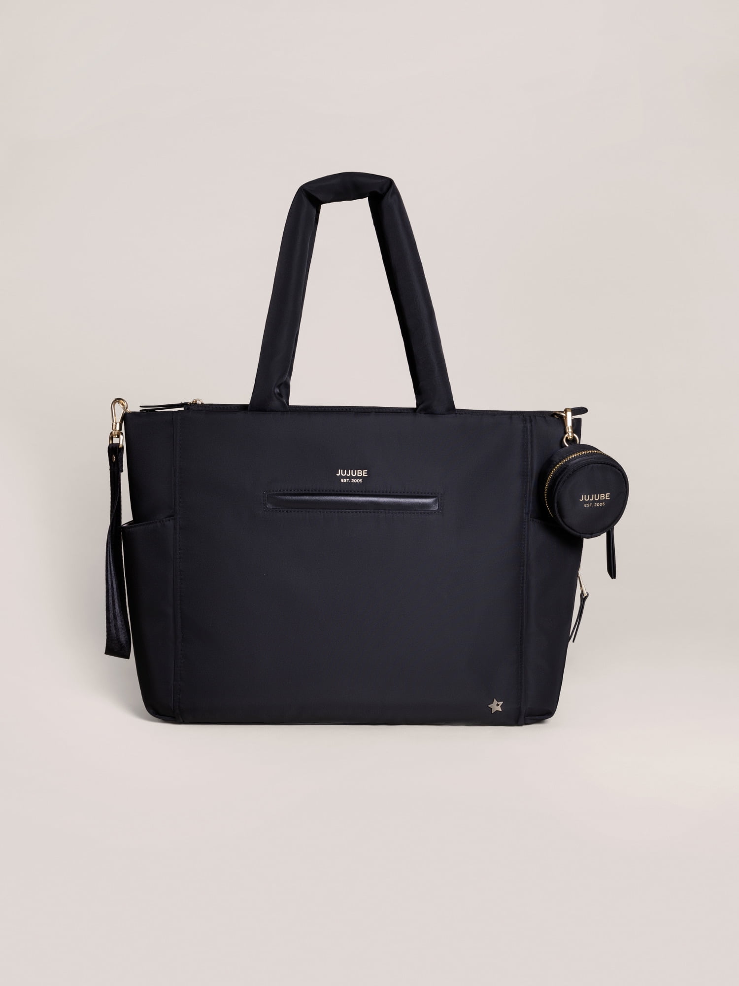 JuJuBe Signature Large Utility-Strap Tote Diaper Bag - Black