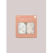JuJuBe x Studio Oh! 2-Pack Square Swaddle Blanket Set - Cherry Cute by Doodle By Meg