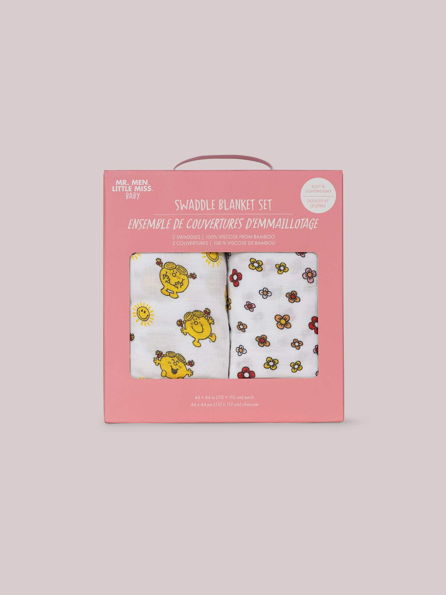 JuJuBe x Studio Oh! 2-Pack Square Swaddle Blanket Set - Little Miss Sunshine