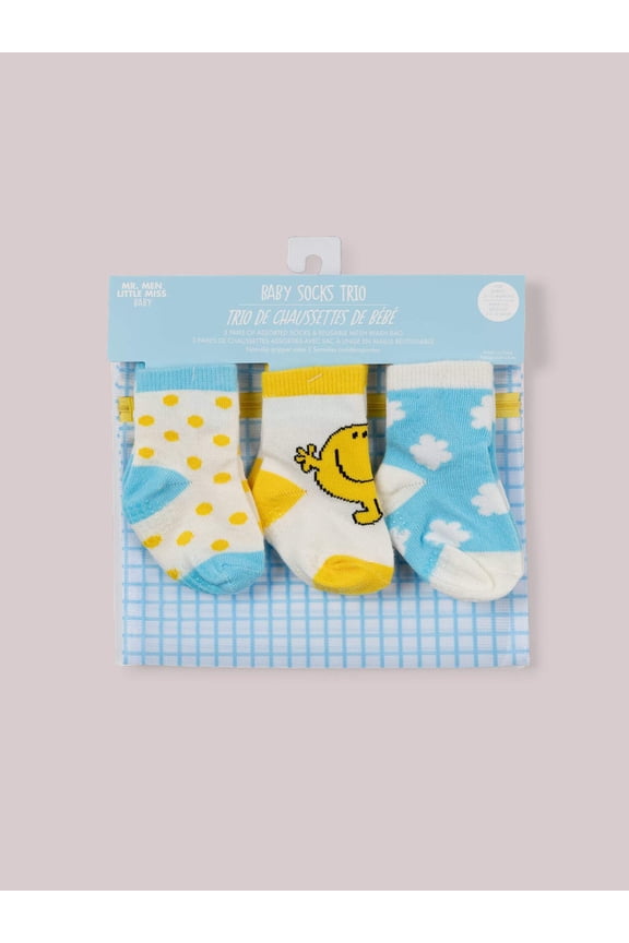 JuJuBe x Studio Oh! 3-Pack Soft Durable Baby Socks Set - Mr. Happy