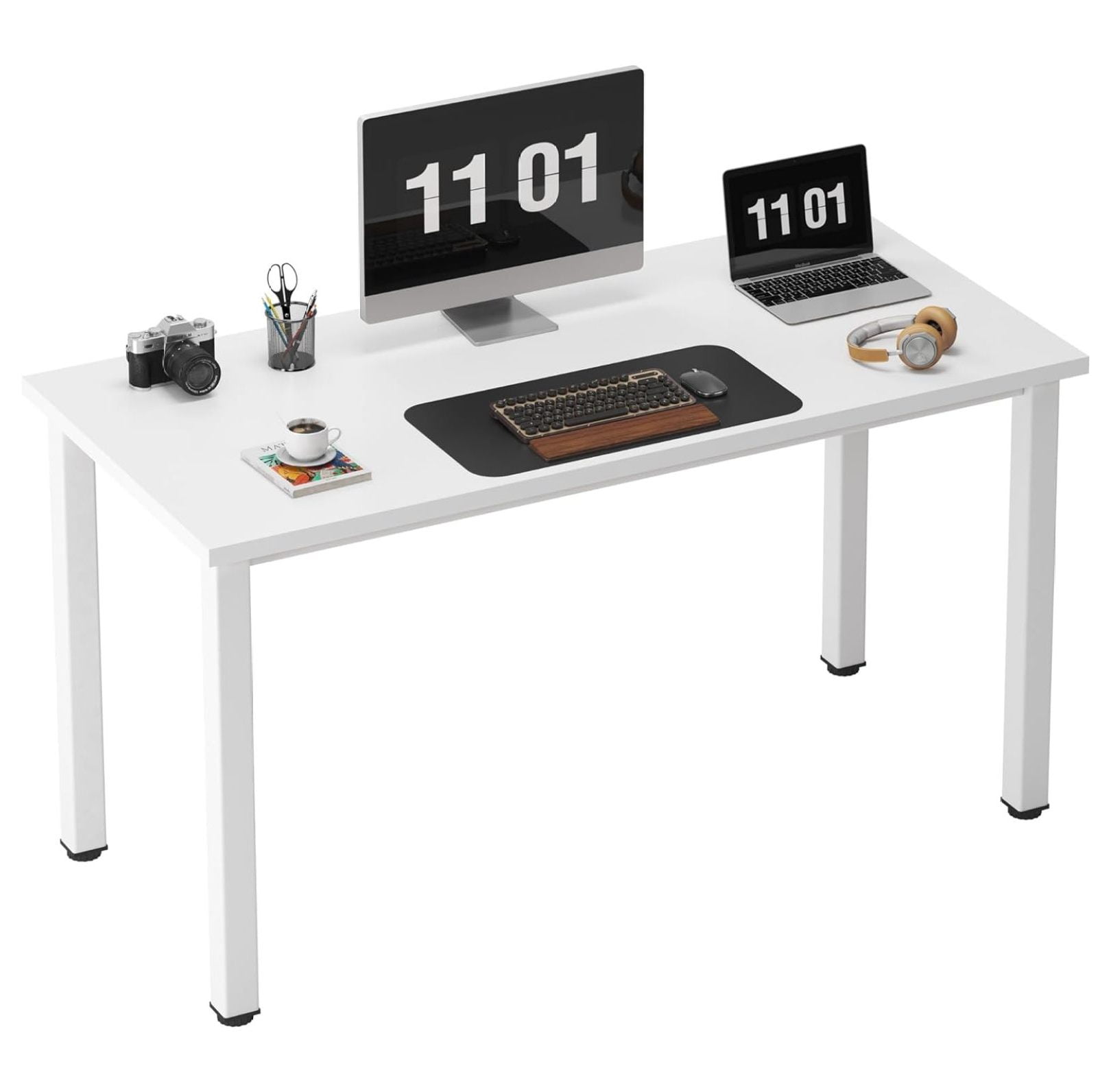JuRlvC Computer Desk, 47 inch Home Office Desk, Modern Simple Home ...
