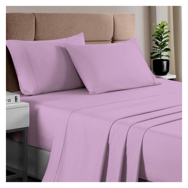 JuRlvC Cotton Bed Sheet Set Dusty Lavender, 400 Thread Count 100 Long Staple Combed Cotton