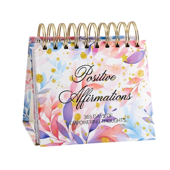 JuWDoC Desk Calendar 2026 Desk Calendar Perpetual Motivational Desk Calendar - Standing Flip Calendar with Daily Inspirational Quotes & Positive Affirmations, Office School Home Desk Deco 5.5 Inch