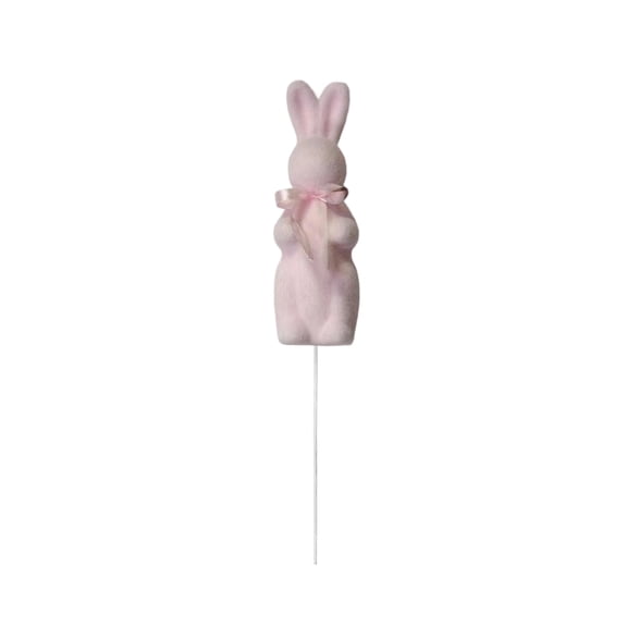 JuWDoC Moss Bunny Ornament Bunny Decor Artificial Easter Moss Bunny - Decorative Spring Floral Stems-Easter Twig Branches for Floral Arrangement-Centerpiece Wreath Decoration 7.83 Inch