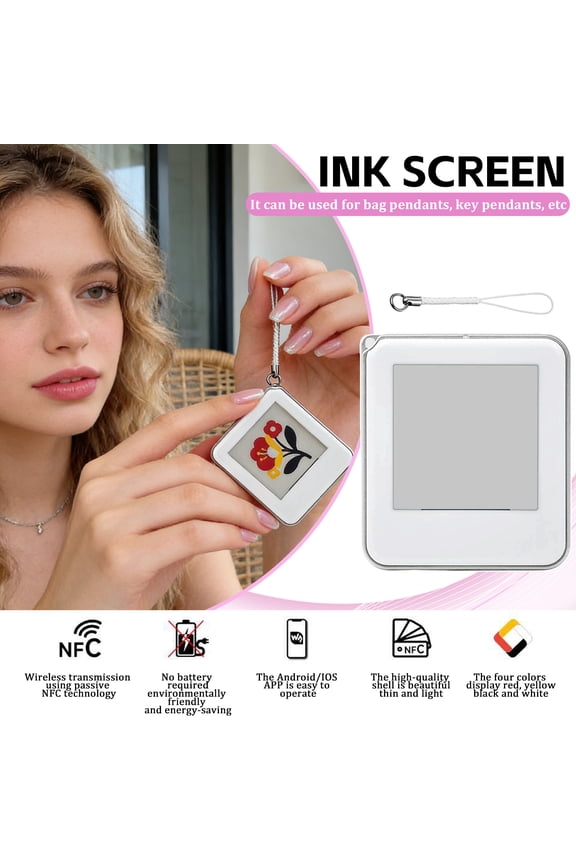 E Ink Display Eink Mini Ereader E Ink Keychain Epaper NFC-Powered e-Paper No Battery Wireless Powering and Data Transfe
