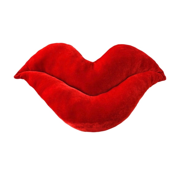 JuWDoc 23.64 Inch Red Pillows Lips Throw Pillows Smooth Soft Velvet Decorative Throw Pillows Love Pillows Cute Pillow for Couch Sofa Bed Living Room Bedroom,