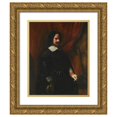 thumbnail image 1 of Juan Bautista Martinez Del Mazo 12x14 Gold Ornate Wood Frame and Double Matted Museum Art Print Titled - Portrait of Diego De Silva and Velazquez, 1 of 4