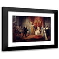 thumbnail image 1 of Juan Cordero 18x14 Black Modern Framed Museum Art Print Titled - Cristopher Columbus at the Court of the Catholic Monarchs (1850), 1 of 5