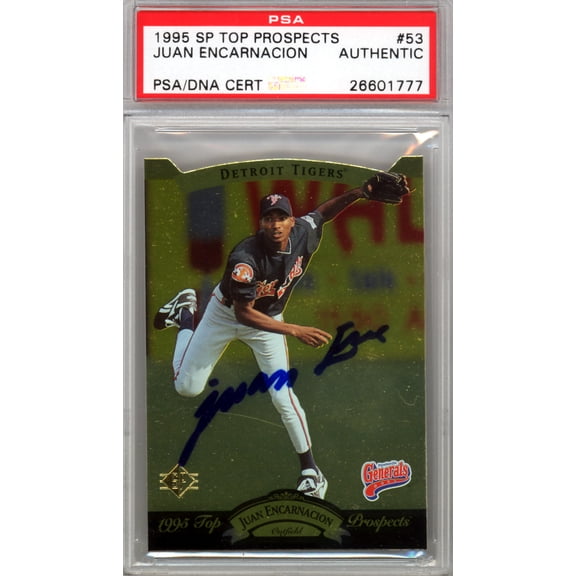 Juan Encarnacion Autographed 1995 Upper Deck SP Rookie Card #53 Detroit Tigers PSA/DNA #26601777