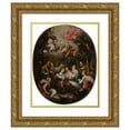 thumbnail image 1 of Juan Francisco de Aguilera 15x18 Gold Ornate Wood Frame and Double Matted Museum Art Print Titled - Adoration of the Shepherds, 1 of 4