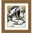 thumbnail image 1 of Juan Gris 2x Matted 20x24 Gold Ornate Framed Art Print 'Bottles and Knife', 1 of 2