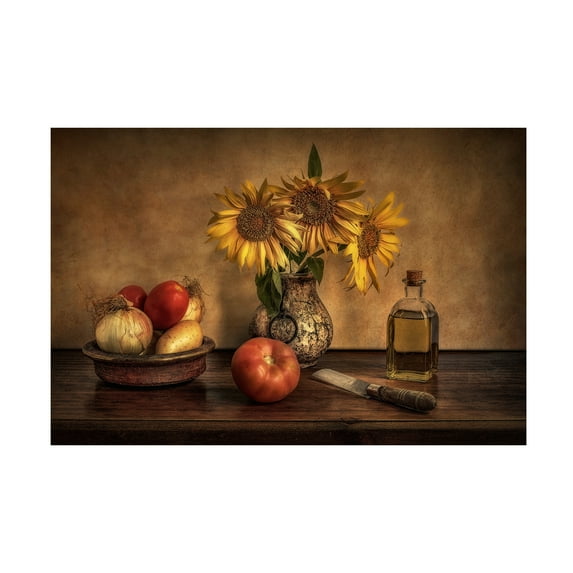 Juan Luis Seco 'Girasoles En La Cocina' Canvas Art