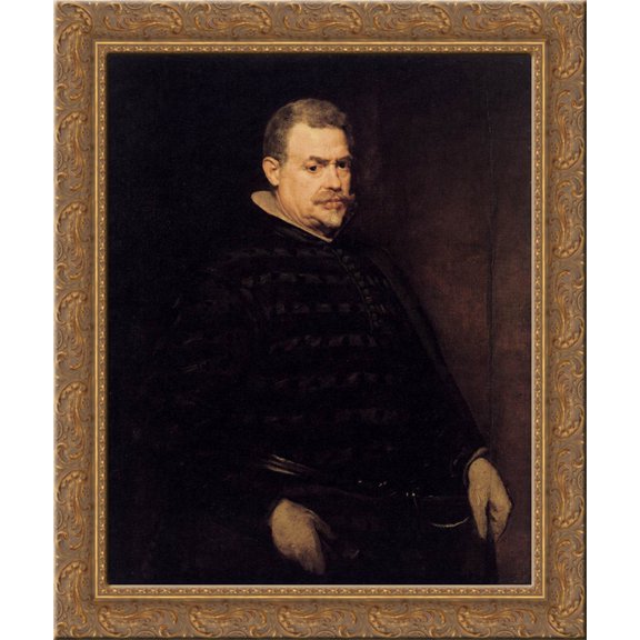 Juan Mateos 24x20 Gold Ornate Wood Framed Canvas Art by Diego Velazquez